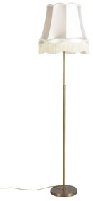 Lampada da terra in bronzo con paralume Granny crema 45 cm regolabile - Parte