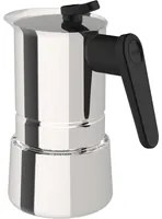 Caffettiera Moka 4 Tazze in Acciaio Inox Macchinetta Caffe per Induzione Pedrini