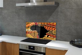 Pannello paraschizzi cucina Modelli di mappe 100x50 cm