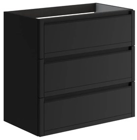 Mobile da bagno sotto lavabo TRATTO antracite opaco L 79.5 x H 78 x P 45.5 cm 3 cassetti, lavabo non incluso