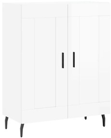 Credenza 69,5x34x90 cm in legno multistrato bianco lucido