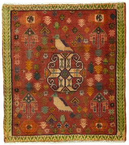 Shiraz Tappeto persiano 60 x 70 Rosso (Iran) Annodato A Mano