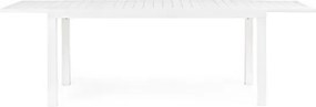 Tavolo In Alluminio Bianco Allungabile Da Esterno 90x160-240 Cm Hilde Bizzotto
