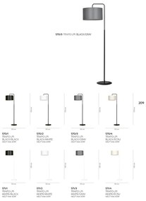 Piantana Contemporaneo Sigfrido Acciaio Nero Marrone 1 Luce E27 Ip20