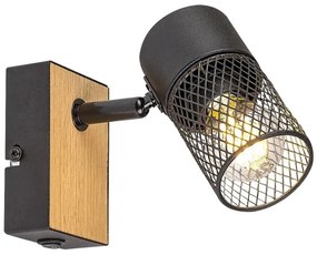 Rabalux 71151 - Faretto da parete METTA 1xE14/40W/230V quercia