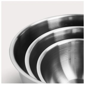 Set di ciotole argentate in acciaio inox 3 pz ø 24 cm Lucca 3.0 – FABINI