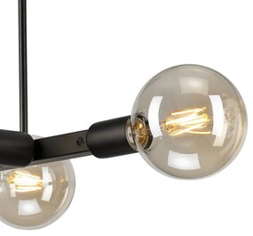 Lampadario a sospensione con supporto rigido ASTRID 4xE27/60W/230V nero