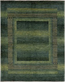 Loribaft Tappeto 200x160 Verde (Iran) Annodato A Mano