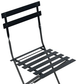 Set da balcone acciaio nero FIORI Beliani