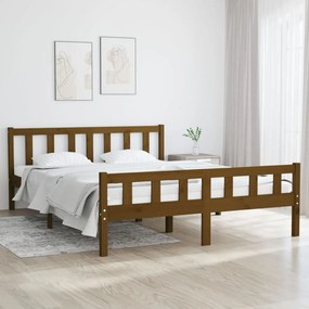 Giroletto Senza Materasso Ambrato İn Legno Di Pino 120x200 Cm /