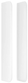 Testiera ad orecchio bianco 83x16x118/128 cm in similpelle
