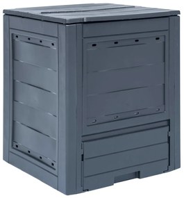 Compostiera Da Giardino 60x60x73 Cm 260 L Grigia /