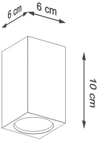 Sollux SL.1040 - Faretto KEKE 1xGU10/40W/230V 10 cm quercia