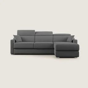 Amber divano letto angolare in tessuto smacchiabile T05 antracite 293 cm sinistro (mat. 160x197)