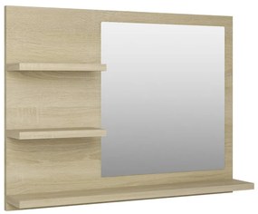 Specchio da Bagno Rovere Sonoma 60x10,5x45 cm Legno Multistrato