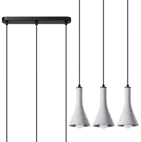 Sollux SL.1225 - Lampadario a sospensione con filo REA 3xE14/12W/230V calcestruzzo