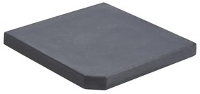 Piastra Di Peso Per Ombrellone Nera İn Granito Quadrata 25 Kg /
