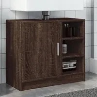 Mobile Lavabo Rovere Fumo 63x29x55 cm in Truciolare 848135