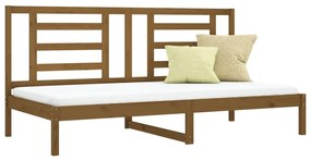 Dormeuse marrone miele 90x200 cm in legno massello di pino