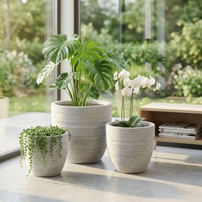 NURIA - set di 3 vasi