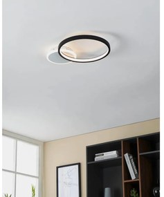 Plafoniera LED design Gafares, nero Ø 40 cm, 2100 lumen EGLO