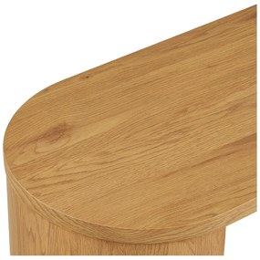 Tavolo consolle di colore naturale con effetto rovere 38x114 cm Bibione – House Nordic