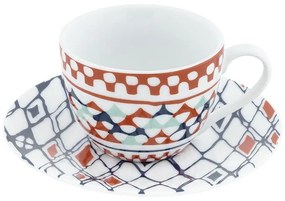 Set di 6 tazze in porcellana con piattini Goji - Villa Altachiara