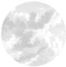 KEK Amsterdam Carta da parati panoramica Engraved Clouds 2 Circle - S - 1.425m