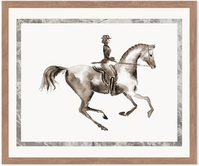 Stampa digitale incorniciata Watercolor Rider, varie misure