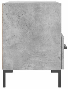 Comodino grigio cemento 40x35x47,5 cm in legno multistrato