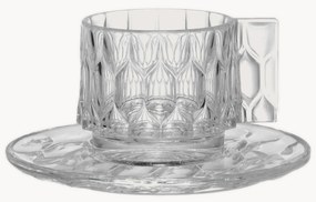 Tazzine da caffè e piattini con motivo strutturato Jellies 4 pz