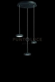 Sospensione nina 3 luci nero 3000k 1440lm 24w d.35cm vetri acquista...
