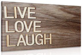 Stampa su tela – Con parole - Live Love Laugh