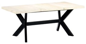 Tavolo Da Pranzo 180x90x75 Cm İn Legno Massello Di Mango /