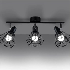 Lampada da soffitto nera ø 10 cm Varpu - Sollux