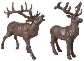 Statuette da giardino in metallo in set di 2 Deer - Esschert Design