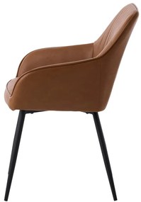 Set di sedie da pranzo marrone in imbottito con braccioli 2 pz Nolan Stripe – Unique Furniture