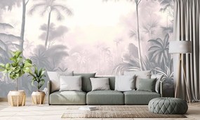 Carta da parati – Paesaggio tropicale nebbioso