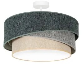 Duolla-Lampadario a plafone KOBO ECO REC. 1xE27/15W/230V d.45 cm verde/grigio/color crema