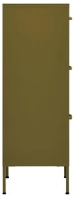 Armadietto verde oliva 42,5x35x101,5 cm in acciaio