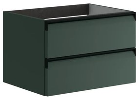 Mobile da bagno sotto lavabo Fusion verde laccato opaco L 59.5 x H 40 x P 45.5 cm 2 cassetti, lavabo non incluso