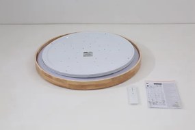 Brilagi - Lampada a LED dimmerabile WOODROUND LED/40W/230V 3000-6000K Ø 60 cm+telecomando