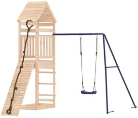 Set da Gioco da Esterno in Legno Massello di Pino