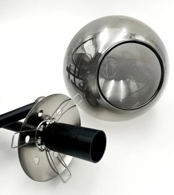 Brilagi - Plafoniera a montaggio superficiale MALIVA 3xE14/15W/230V cromo opaco/fumé