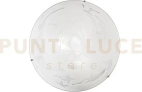 Plafoniera alabastro bianca 3 luci attacco e27 40x40x10,5cm