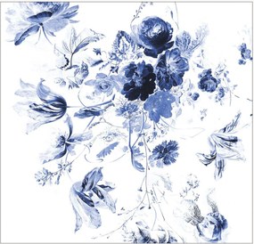 Carta da parati Royal Blue Flowers III
