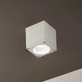 Plafoniera NEVADA 9x10 cm per esterni LED in alluminio Bianco