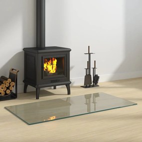 Lastra İn Vetro Per Caminetto Rettangolare 100x50 Cm /