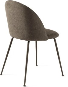 Sedia da pranzo in tessuto e gambe metallo marrone - KAREN 2 sedie