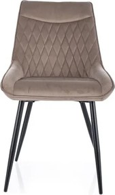 Sedia Agat velluto beige velluto Blu40/nero